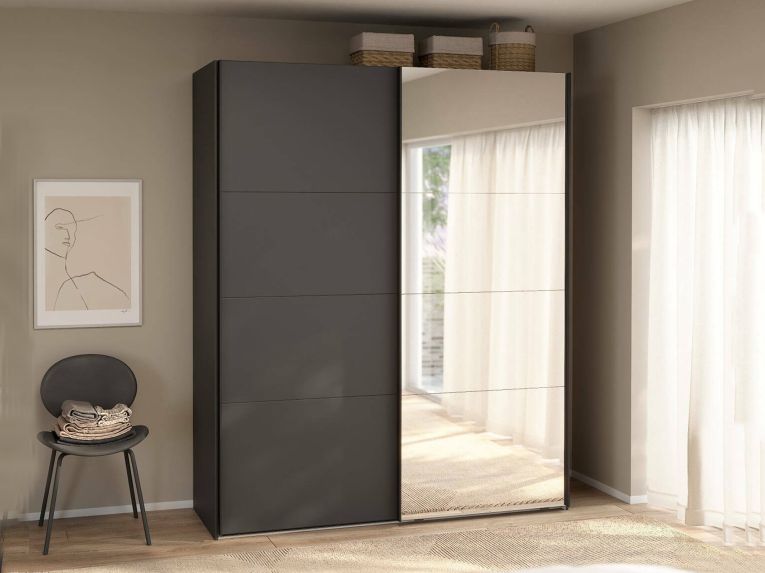 Guardaroba con appendiabiti grigio 178x220h cm - Malakas