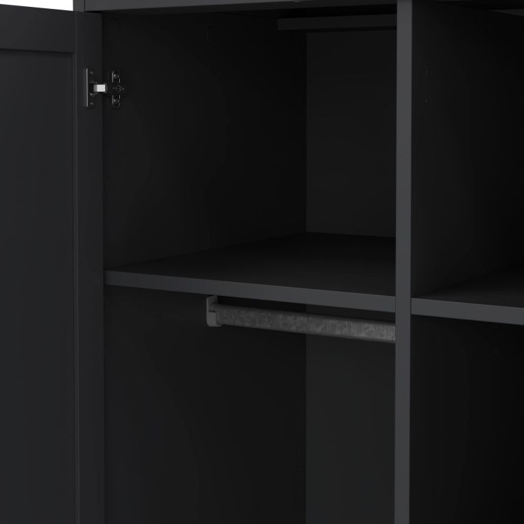 Guardaroba con appendiabiti grigio 96x200h cm - Albiolo