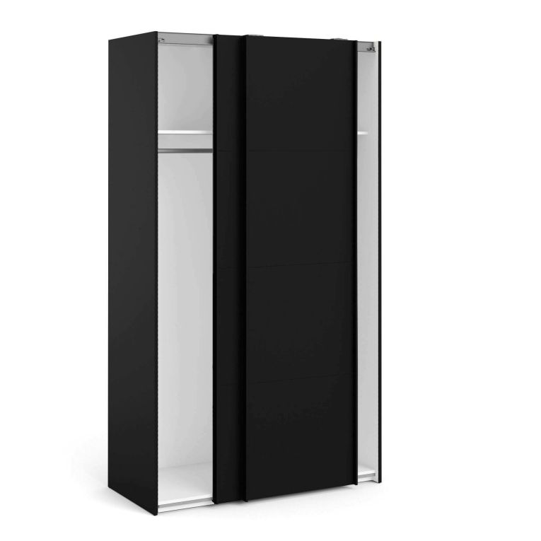 Guardaroba con appendiabiti nero 122x220h cm - Adria