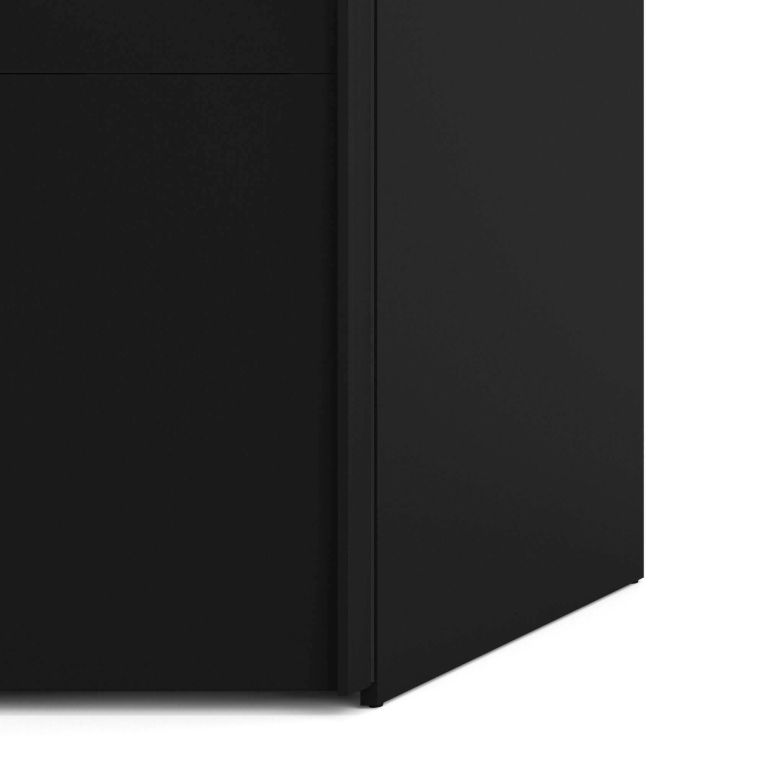 Guardaroba con appendiabiti nero 122x220h cm - Adria