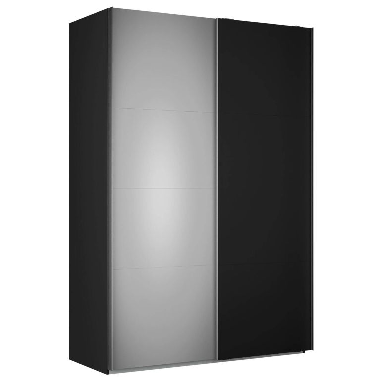 Guardaroba con appendiabiti nero 150x218h cm - Alfano