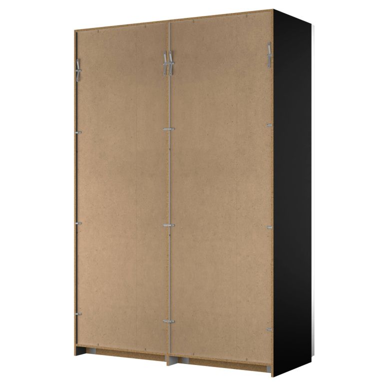 Guardaroba con appendiabiti nero 150x218h cm - Alfano