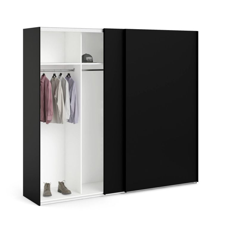 Guardaroba con appendiabiti nero 242x220h cm - Badesse