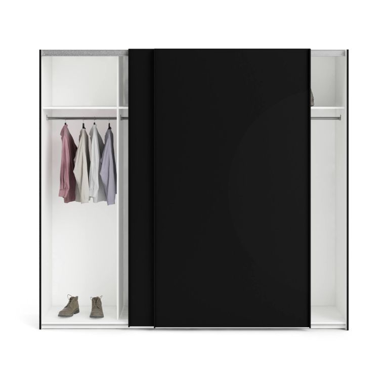 Guardaroba con appendiabiti nero 242x220h cm - Badesse