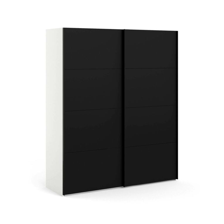 Guardaroba con appendiabiti nero e bianco 182x220h cm - Portlouis