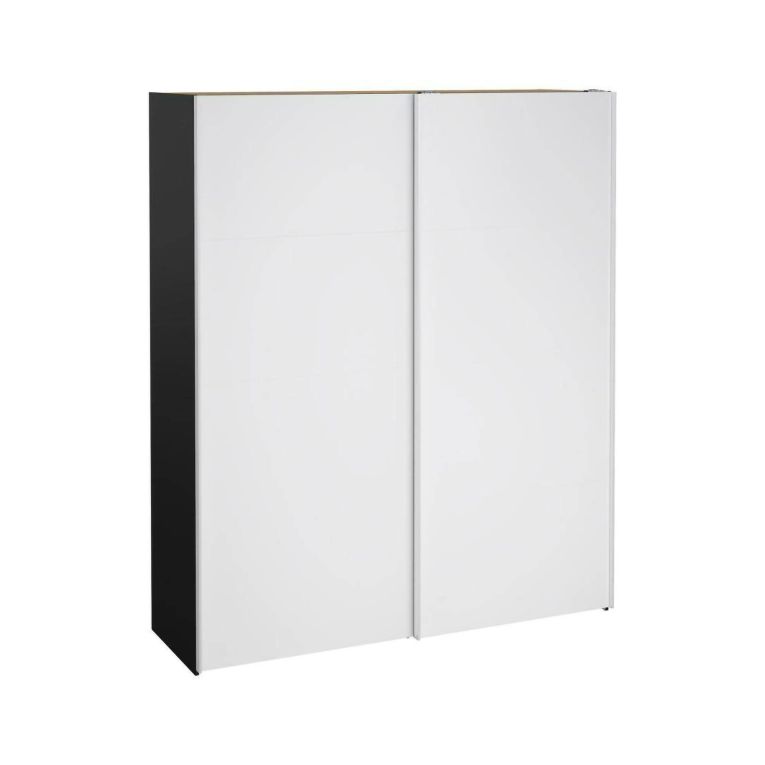 Guardaroba con appendiabiti nero e bianco lucido 182x220h cm - Taxus