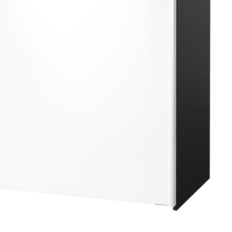 Guardaroba con appendiabiti nero e bianco lucido 182x220h cm - Taxus