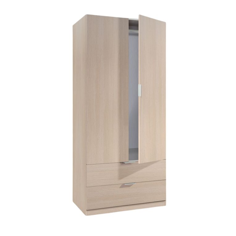 Guardaroba con appendiabiti quercia 81x180h cm - Appadu
