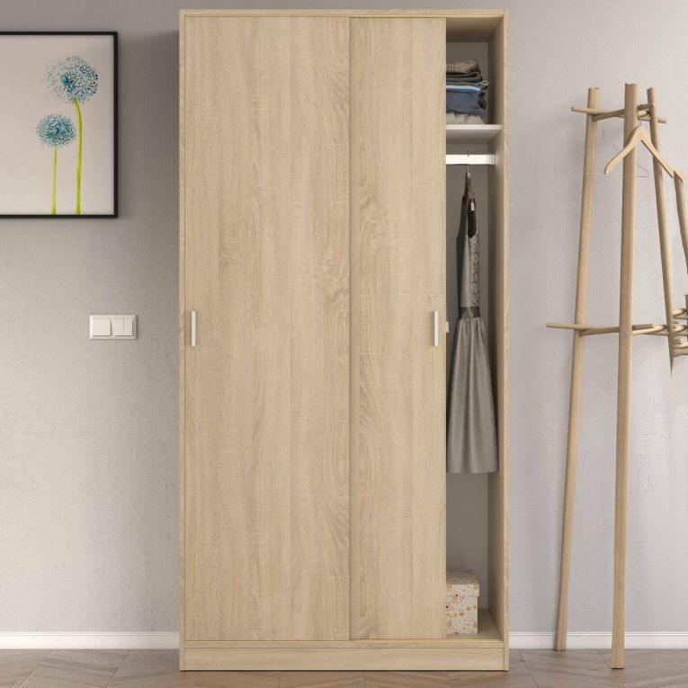 Guardaroba con appendiabiti rovere 100x200h cm - Alt