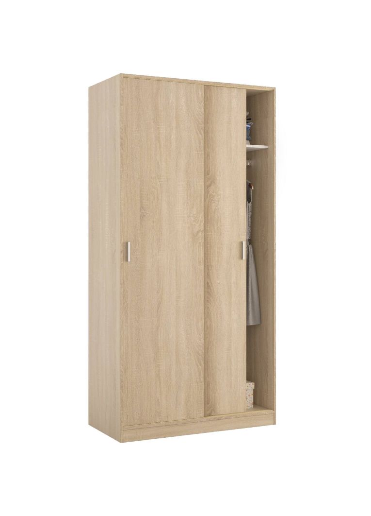 Guardaroba con appendiabiti rovere 100x200h cm - Alt