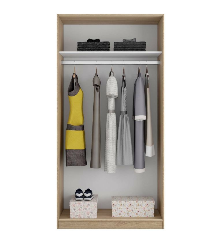 Guardaroba con appendiabiti rovere 100x200h cm - Alt