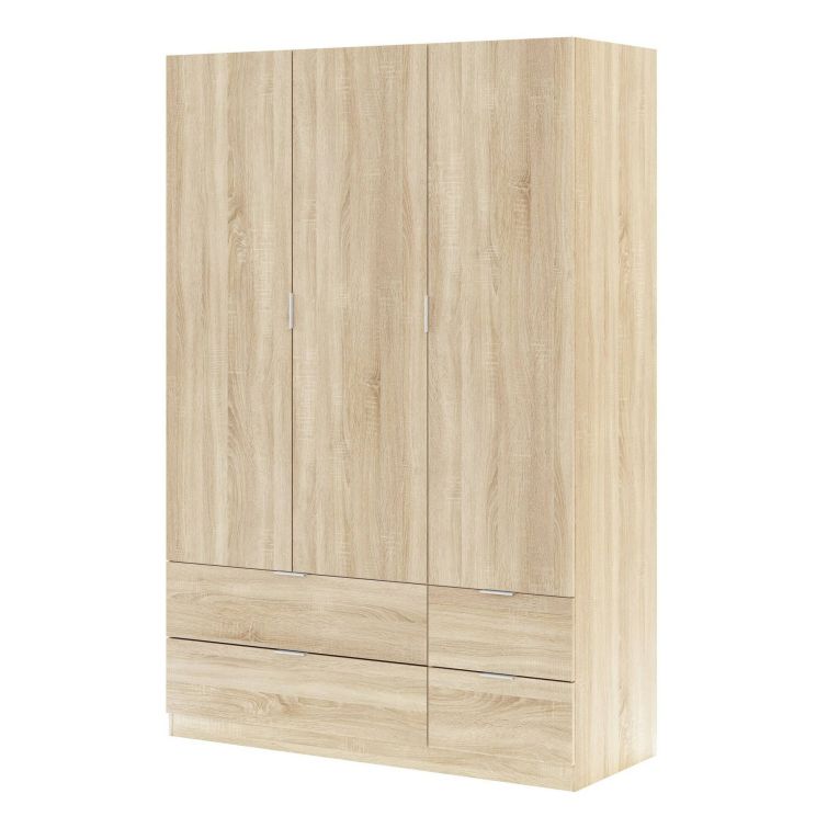 Guardaroba con appendiabiti rovere 135x200h cm - Ababala