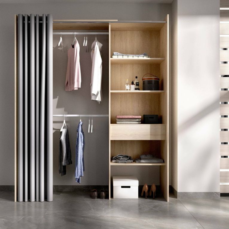 Guardaroba con appendiabiti rovere 160x205h cm - Arim