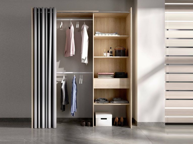 Guardaroba con appendiabiti rovere 160x205h cm - Arim