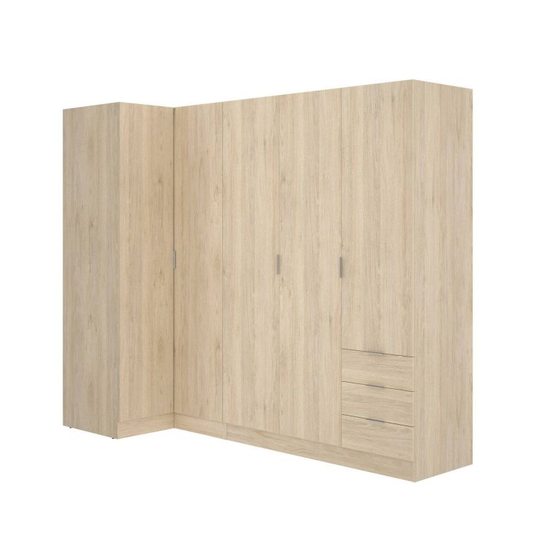 Guardaroba con appendiabiti rovere 213x184h cm - Atena