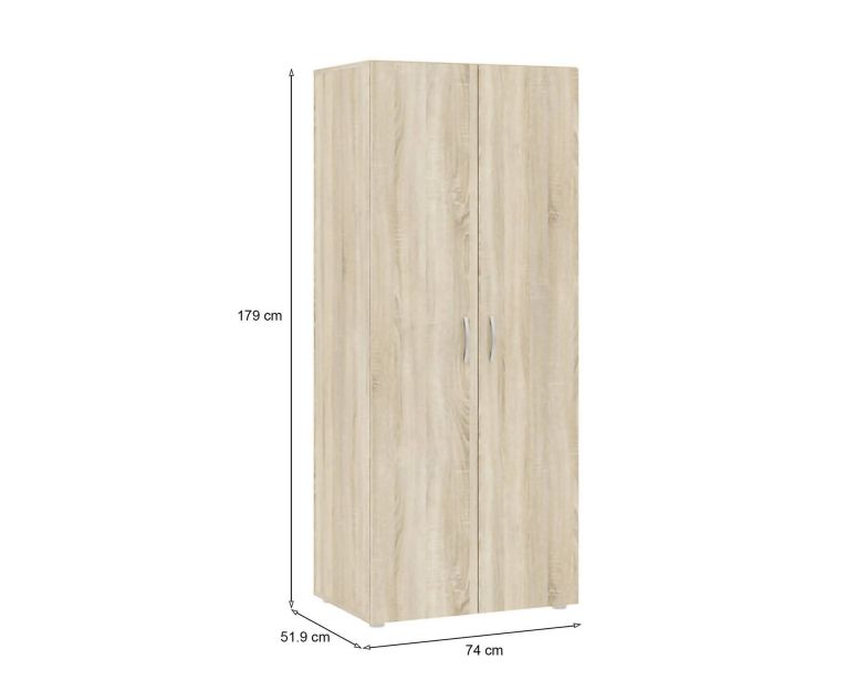 Guardaroba con appendiabiti rovere 74x179h cm - Malvito