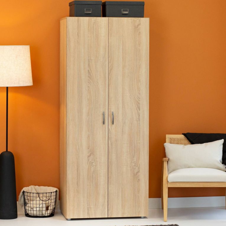 Guardaroba con appendiabiti rovere 74x179h cm - Malvito