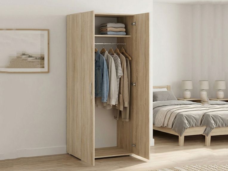 Guardaroba con appendiabiti rovere 74x179h cm - Malvito
