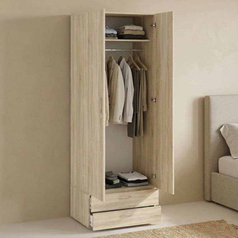 Guardaroba con appendiabiti rovere 74x214h cm - Buriasco