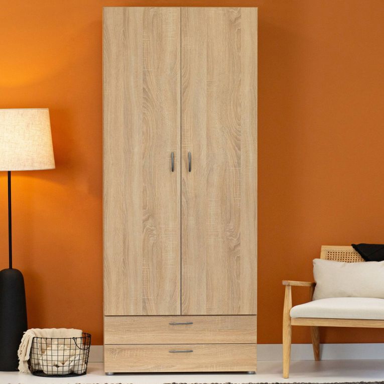 Guardaroba con appendiabiti rovere 74x214h cm - Buriasco