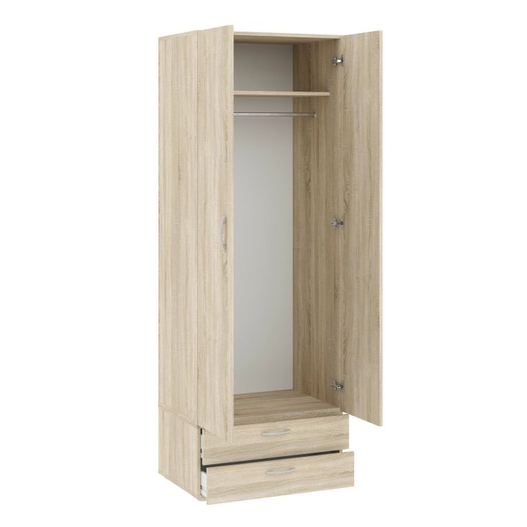 Guardaroba con appendiabiti rovere 74x214h cm - Buriasco