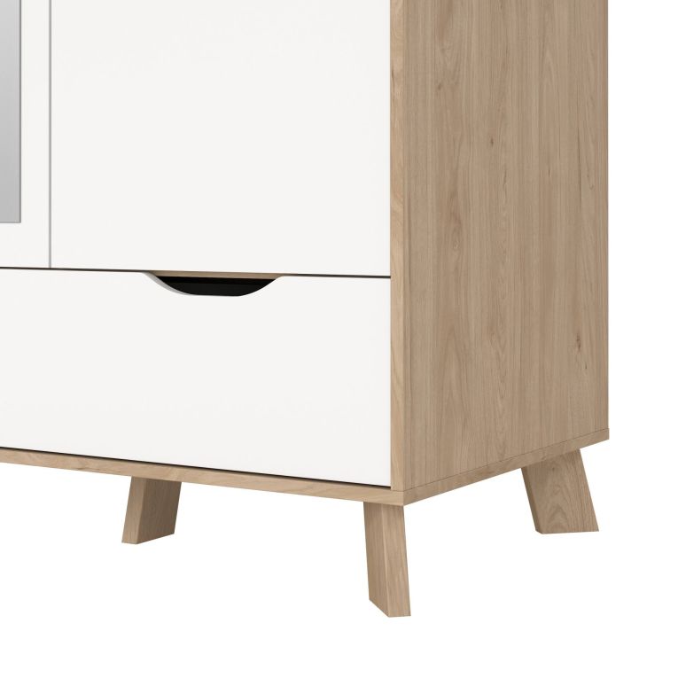Guardaroba con appendiabiti rovere e bianco 147x201h cm - Pyarr
