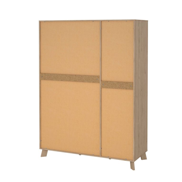 Guardaroba con appendiabiti rovere e bianco 147x201h cm - Pyarr