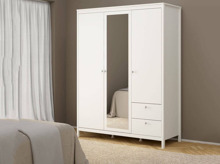 Guardaroba con cassetti bianco 150x199h cm - Rufina