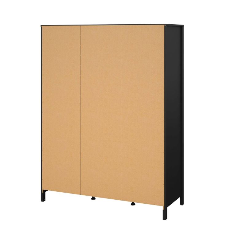 Guardaroba con cassetti nero 150x199h cm - Rufina