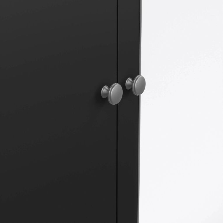 Guardaroba con cassetti nero 150x199h cm - Rufina