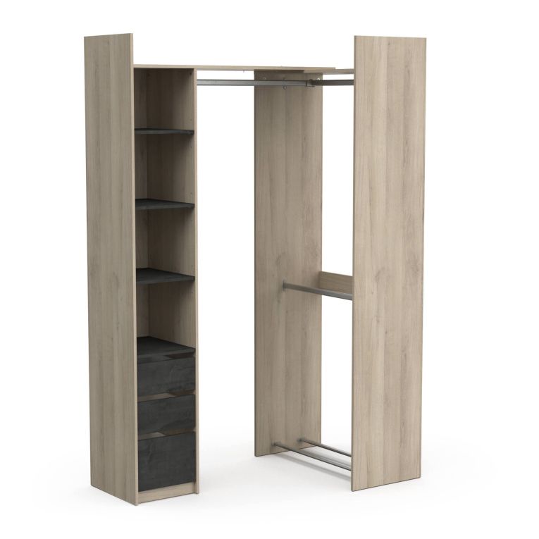 Guardaroba con cassetti rovere 199x218h cm - Battuda