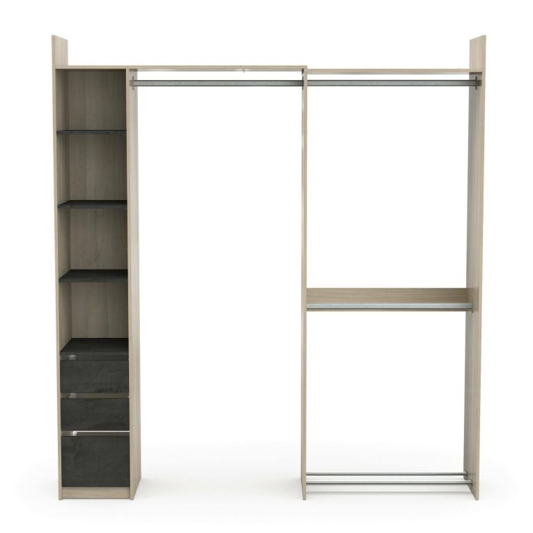 Guardaroba con cassetti rovere 199x218h cm - Battuda