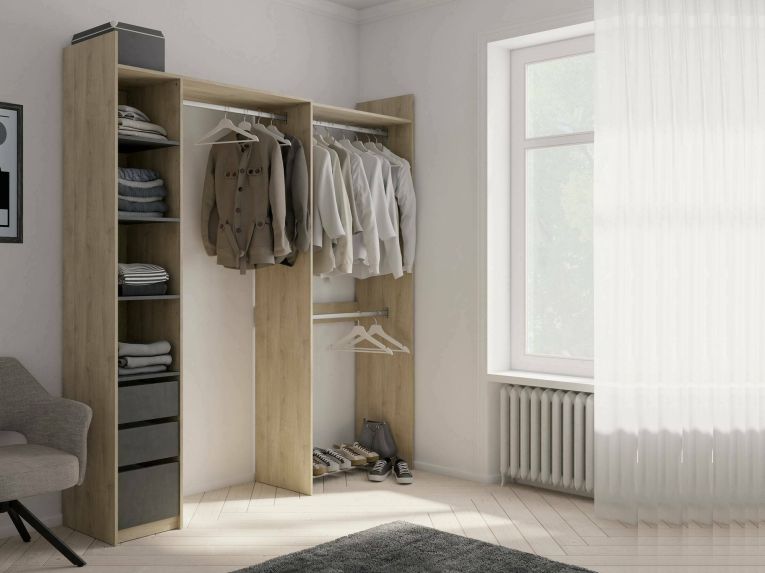 Guardaroba con cassetti rovere 199x218h cm - Battuda