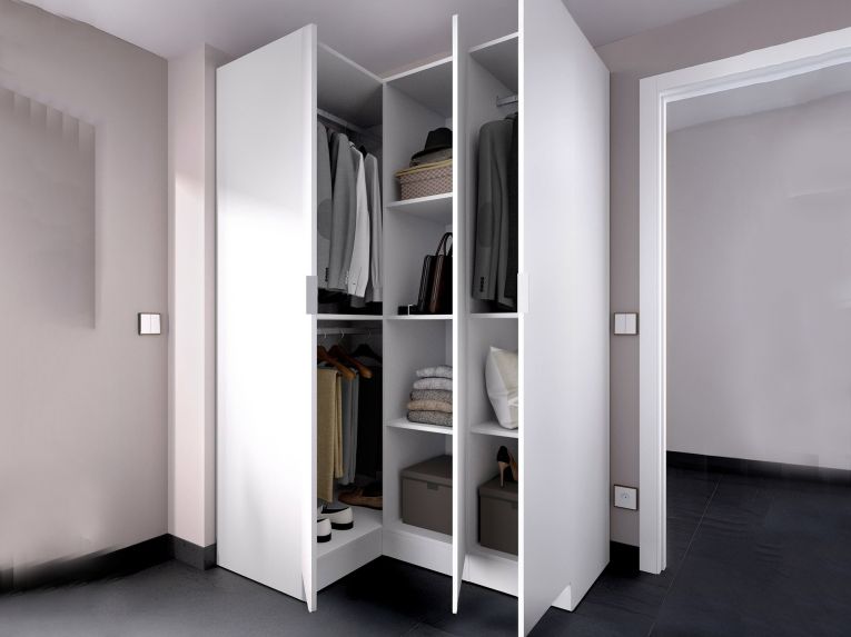 Guardaroba con ripiani regolabili bianco 133x184h cm - Australia
