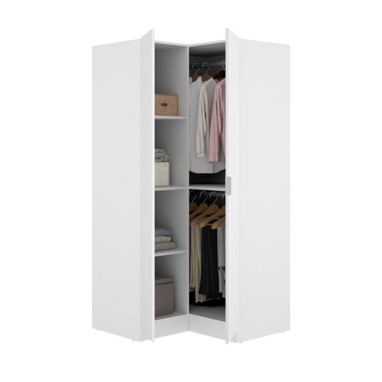 Guardaroba con ripiani regolabili bianco 90x184h cm - Aser