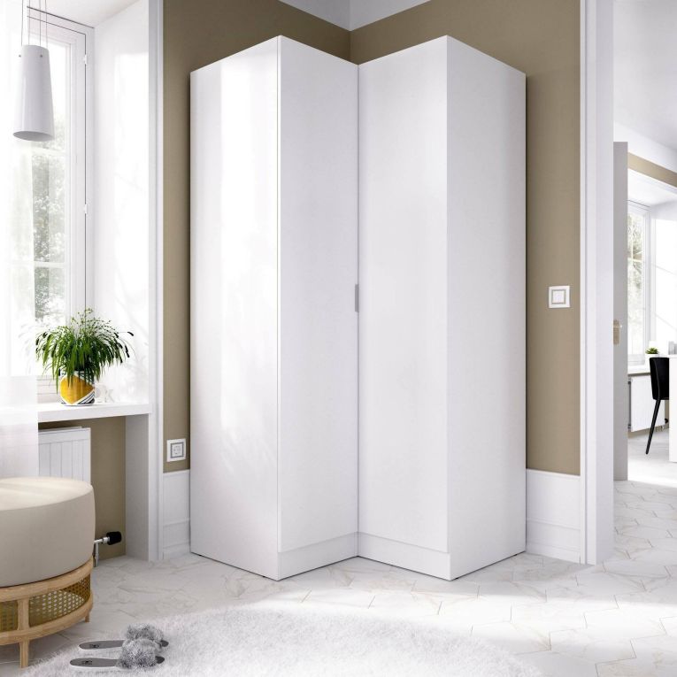 Guardaroba con ripiani regolabili bianco 90x184h cm - Aser