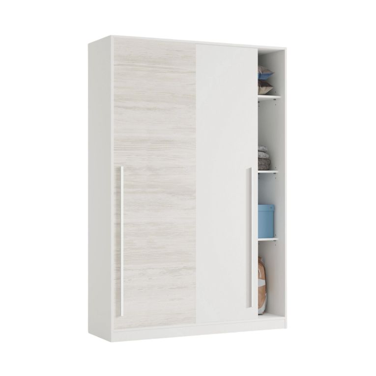 Guardaroba con ripiani regolabili bianco anticato 120x200h cm - Aristode