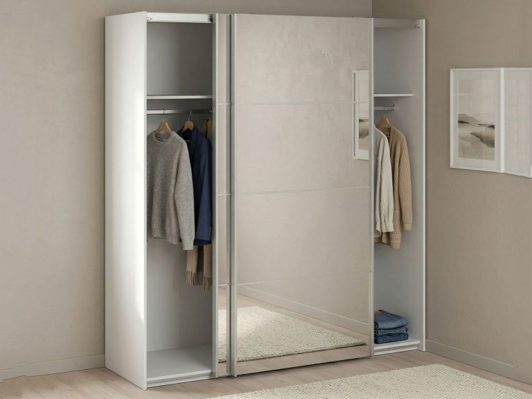 Guardaroba con specchio bianco 182x201h cm - Bema