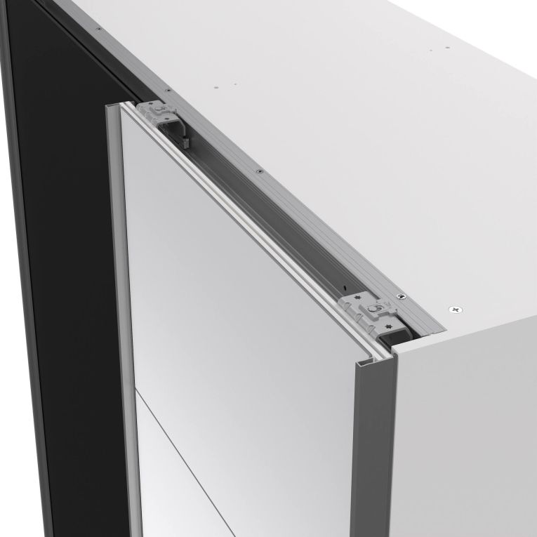 Guardaroba con specchio bianco e nero 150x200h cm - Seraphine
