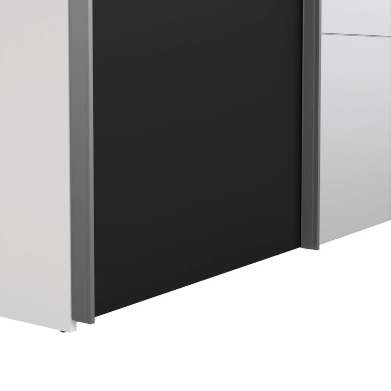 Guardaroba con specchio bianco e nero 150x200h cm - Seraphine