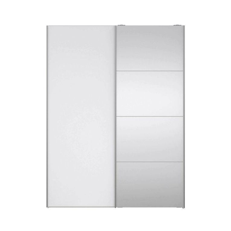 Guardaroba con specchio bianco lucido 150x200h cm - Seraphine