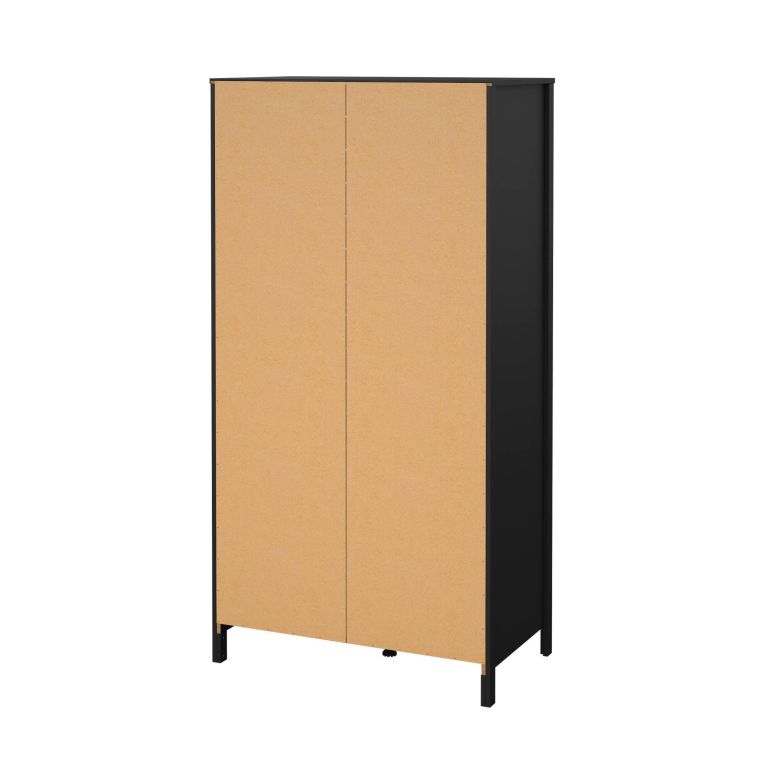 Guardaroba con specchio nero 102x199h cm - Lagertha
