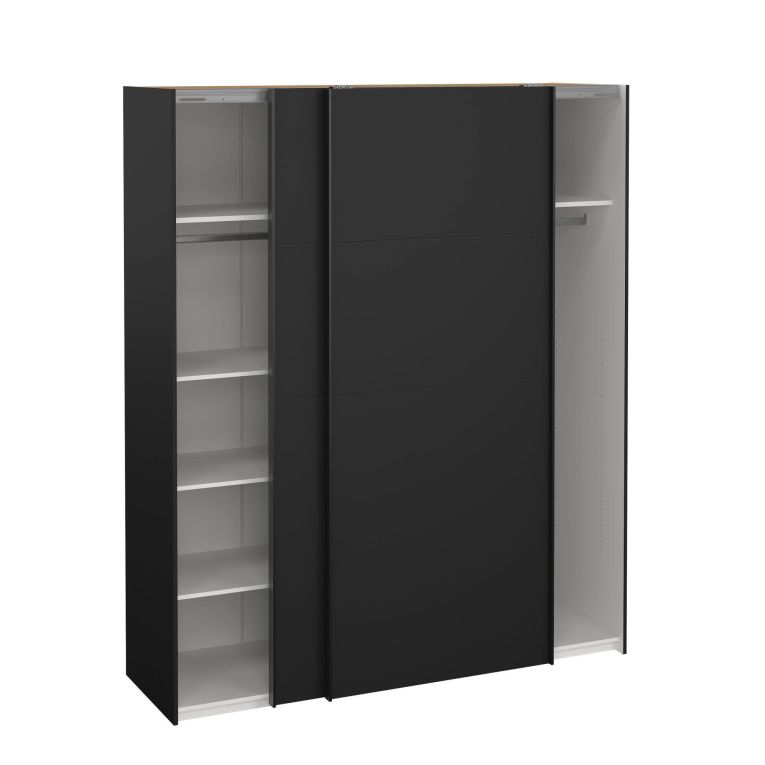 Guardaroba con specchio nero 182x220h cm - Taxus