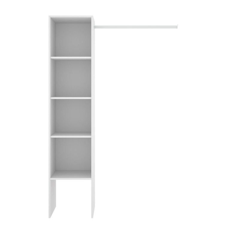 Guardaroba grande 4 ripiani bianco 137x185h cm - Adler