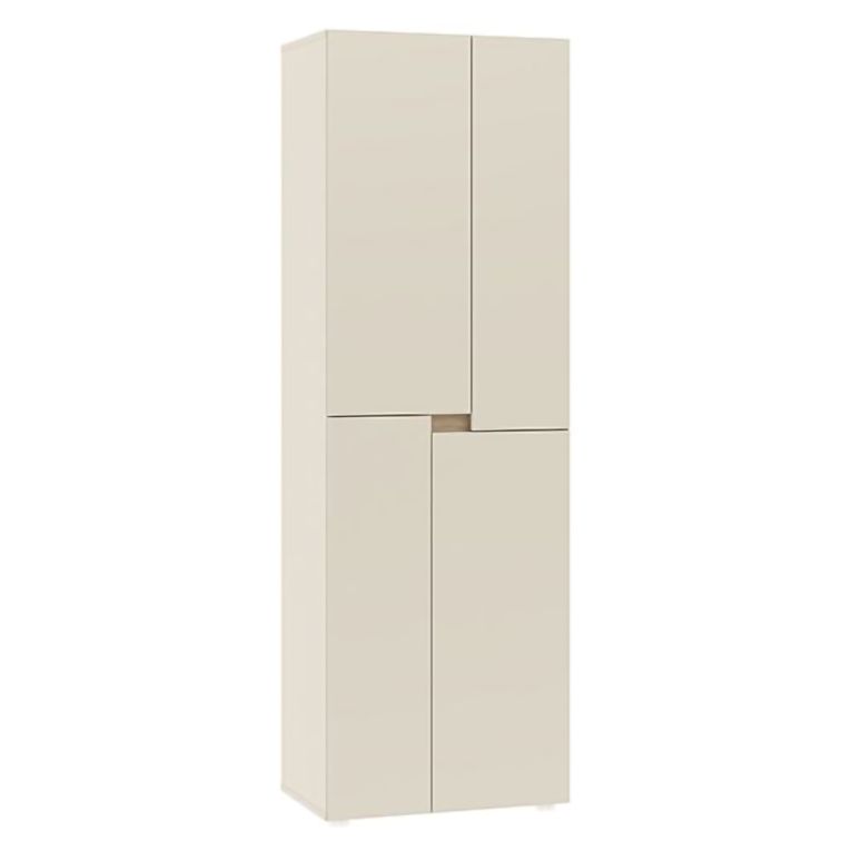 Guardaroba Grande Beige 5 Ripiani Appendiabiti 42x184h cm, Apertura Battente - Lidasime