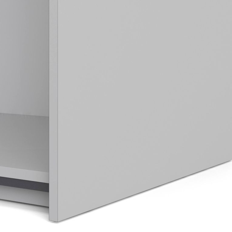 Guardaroba Grande Bianco 2 Ripiani Appendiabiti 182x200h cm, 4 Vani - Neive