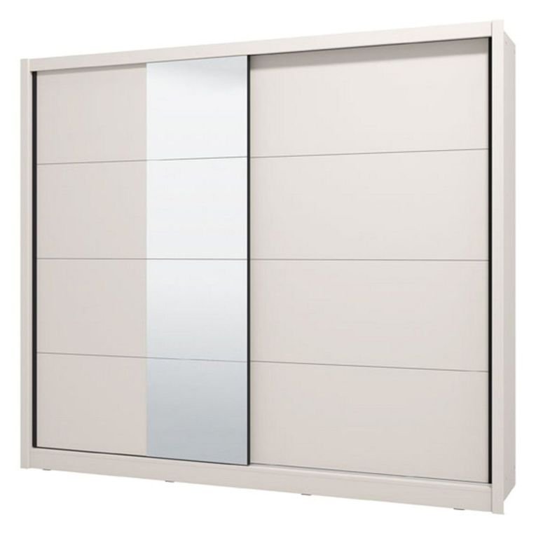 Guardaroba Grande Bianco Beige Nero Appendiabiti 8 Ripiani 251x215.5h cm, 12 Vani - Pedavena
