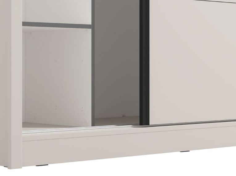 Guardaroba Grande Bianco Beige Nero Appendiabiti 8 Ripiani 251x215.5h cm, 12 Vani - Pedavena
