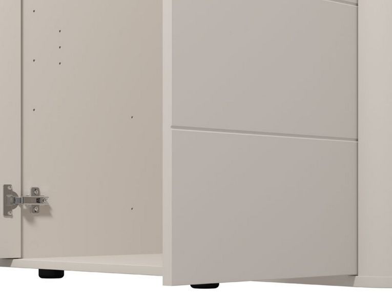 Guardaroba Grande Bianco Crema 2 Ripiani Appendiabiti 179.5x210.5h cm, 4 Vani - Bustone
