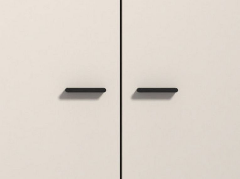 Guardaroba Grande Bianco Crema 2 Ripiani Appendiabiti 179.5x210.5h cm, 4 Vani - Bustone